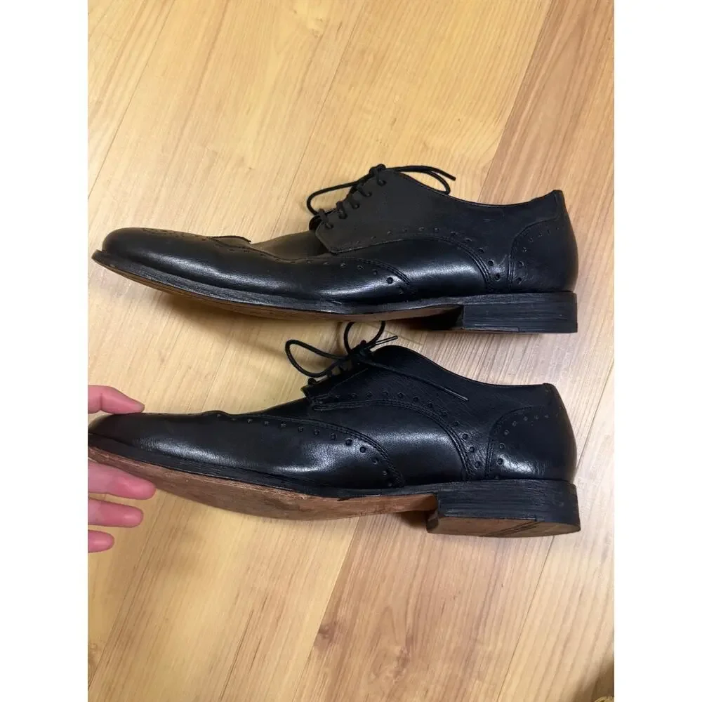 Cole Haan Mens BlK Leather Oxford Dress Shoes Sz 9M